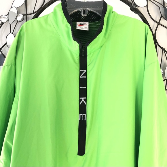 NIKE Men’s Lime Green Swoosh Logo Windbreaker XL - Picture 3 of 8
